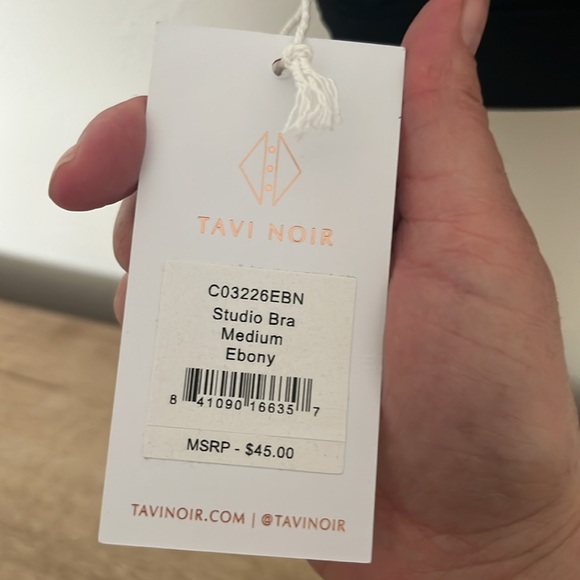 NWT! Tavi Noir Black studio bra, size M in Ebony - Picture 4 of 6